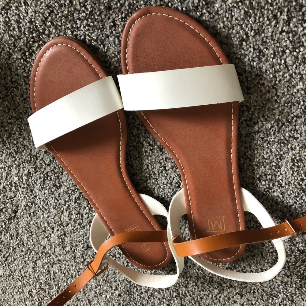 White sandals
